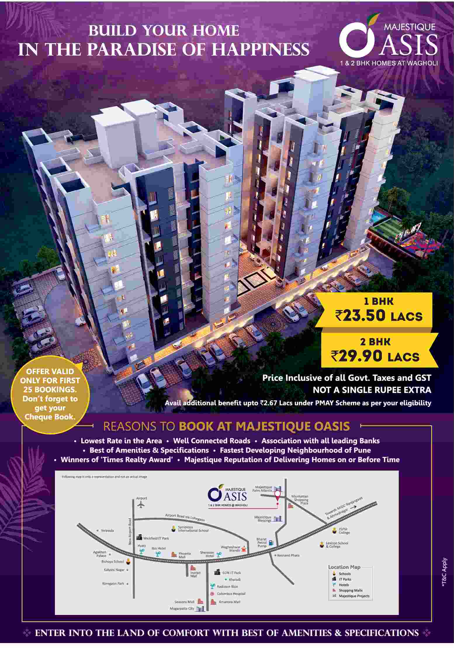 Build your home in the paradise of happiness at Majestique Oasis in Pune